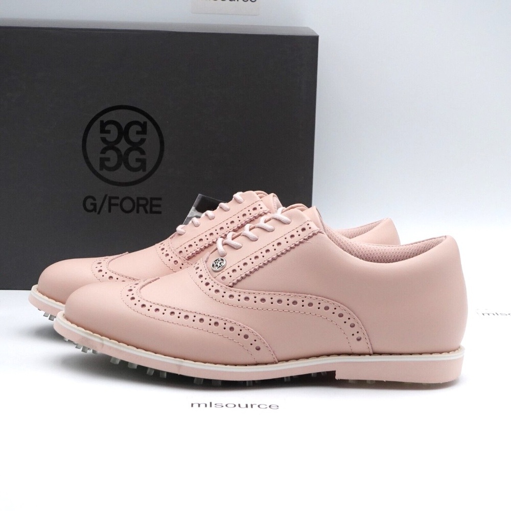 NEW G/FORE Women's Gallivanter Brogue Wingtip Golf Shoes G4LS22EF08 Blush